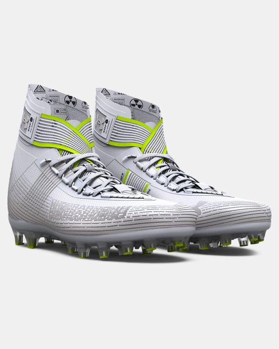 Details about   Under Armour Highlight Football Cleats Mens Hi Top White 3020266-101 